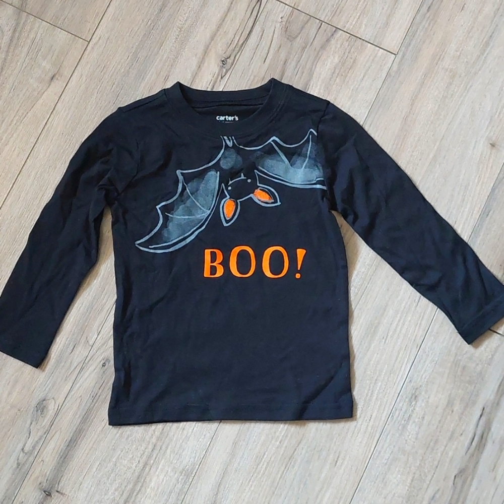 Carter's Black Long Sleeve Shirt w/Bat and 'BOO'